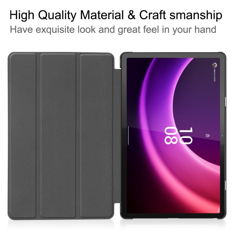 For Lenovo Tab P11 Gen 2 Custer Pure Color 3-Fold Holder Leather Smart Tablet Case(Rose Gold) - free shipping - PMC TechLife - Order now!