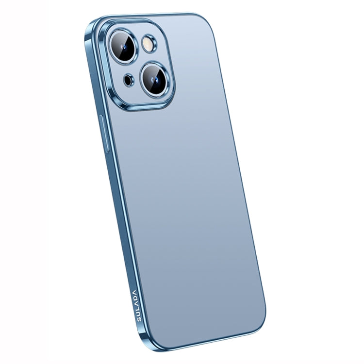For iPhone 14 SULADA Electroplating Frosted All-inclusive TPU Phone Case(Sierra Blue) - iPhone 14 Cases by SULADA | Online Shopping South Africa | PMC TechLife | Buy Now Pay Later Mobicred