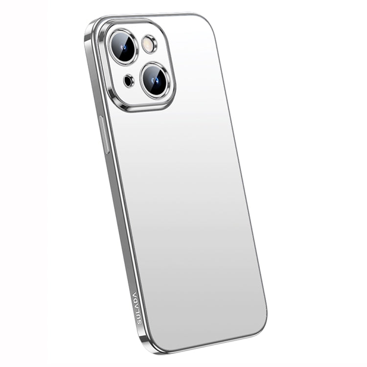 For iPhone 14 SULADA Electroplating Frosted All-inclusive TPU Phone Case(Silver) - iPhone 14 Cases by SULADA | Online Shopping South Africa | PMC TechLife | Buy Now Pay Later Mobicred