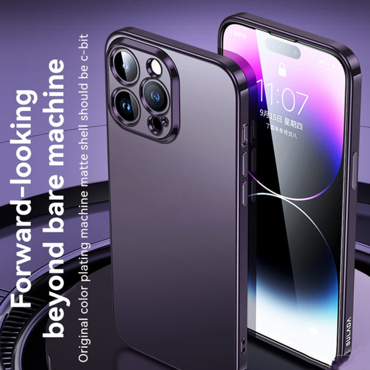 For iPhone 14 SULADA Electroplating Frosted All-inclusive TPU Phone Case(Black) - iPhone 14 Cases by SULADA | Online Shopping South Africa | PMC TechLife