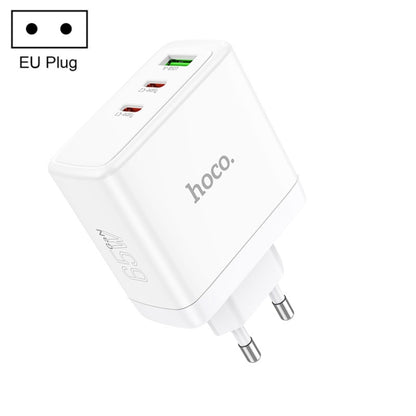 hoco N30 Glory PD 65W USB+ Dual USB-C/Type-C Interface Fast Charge Charger, EU Plug(White) - USB Charger by hoco | Online Shopping South Africa | PMC Jewellery | Buy Now Pay Later Mobicred