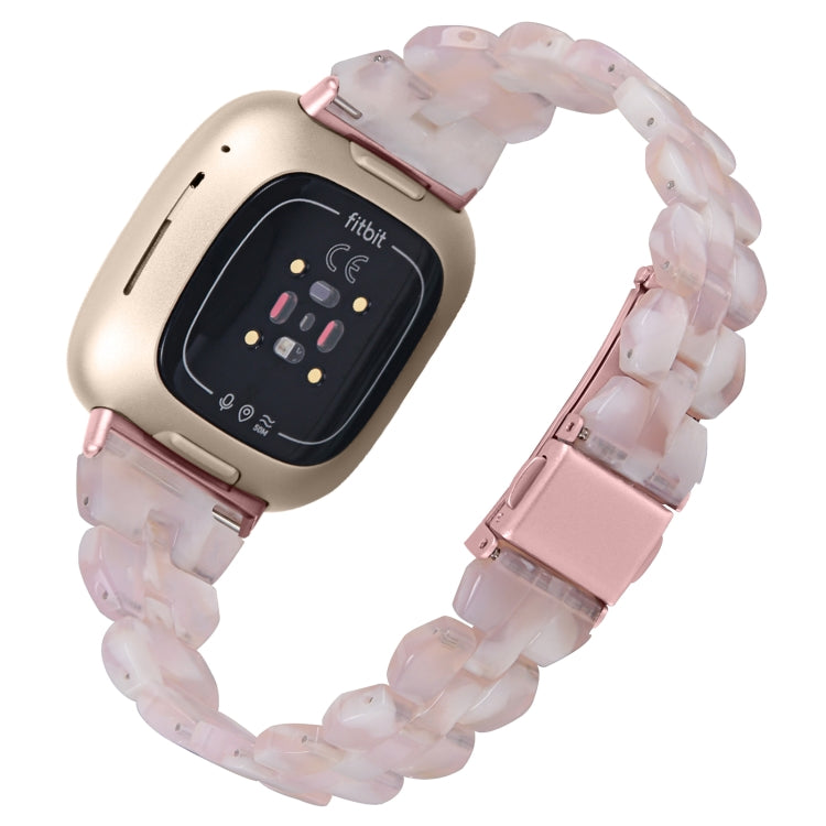 For Fitbit Versa 4 / Sense 2 Universal Rhombus Resin Watch Band(Pink Flower) - free shipping - PMC TechLife - Order now!