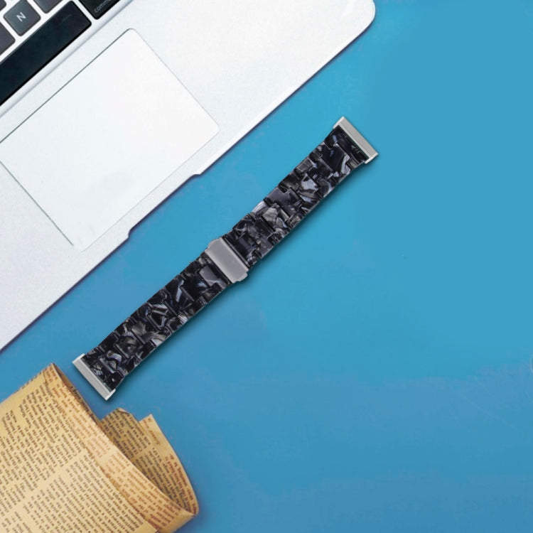 For Fitbit Versa 3 / Sense Universal Resin Watch Band(Shiny Black) - free shipping - PMC TechLife - Order now!