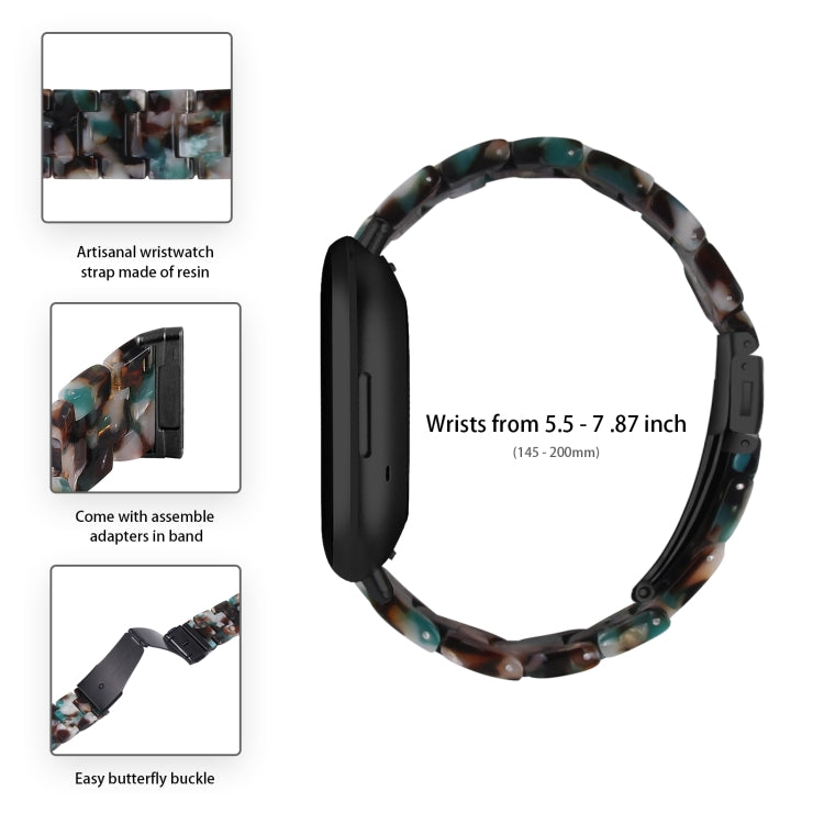 For Fitbit Versa 4 / Sense 2 Universal Resin Watch Band(Blue Flower) - free shipping - PMC TechLife - Order now!