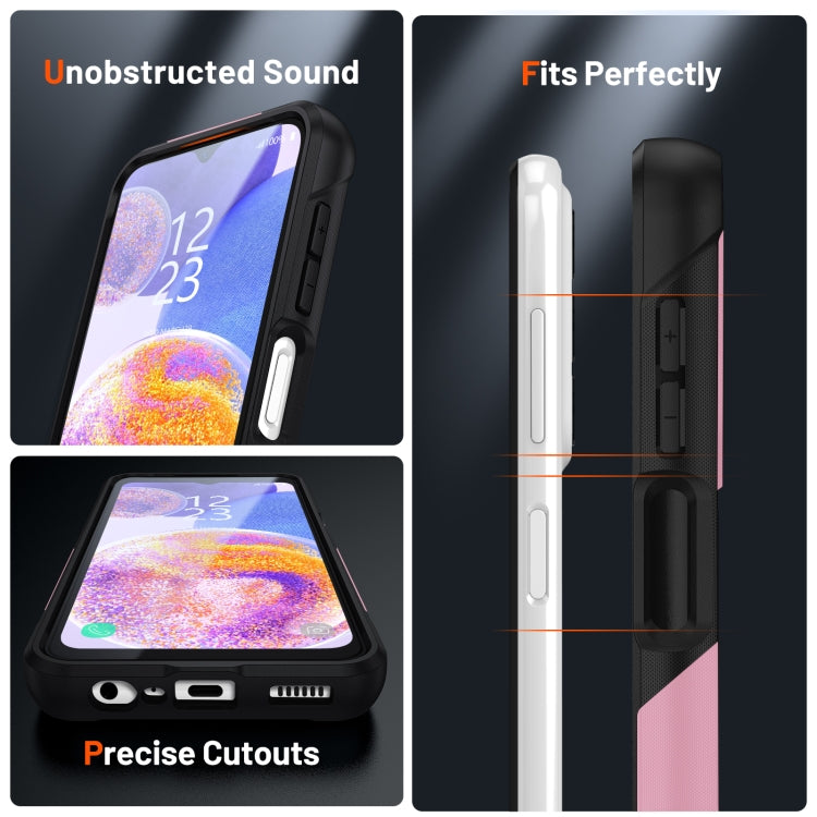 For Samsung Galaxy A23 PC + TPU Shockproof Protective Phone Case(Pink+Black) - free shipping - PMC TechLife - Order now!