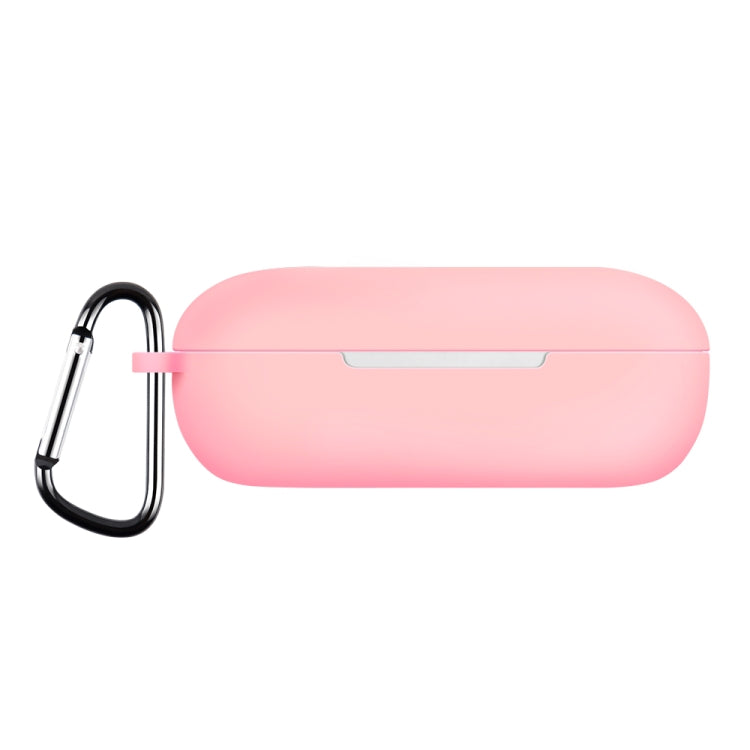 For Huawei FreeBuds SE Pure Color Bluetooth Earphone Silicone Case with Hook(Pink) - Huawei Earphone Case by PMC Jewellery | Online Shopping South Africa | PMC Jewellery