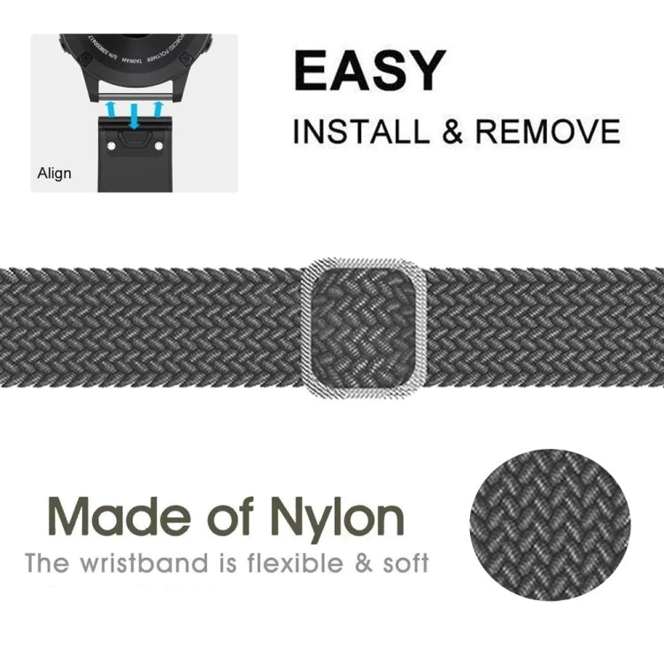 Compatible with Garmin Fenix 7X Adjustable Nylon Braided Elasticity Watch Band(Colorful Denim) - free shipping - PMC TechLife - Order now!