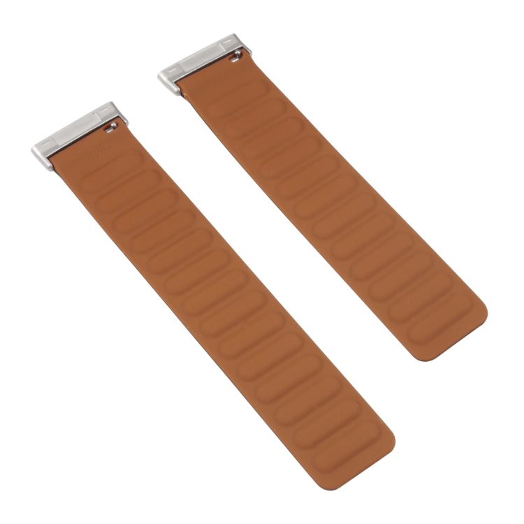 For Fitbit Versa 4 / 3 / Sense 2 20mm Silicone Magnetic Watch Band(Khaki) - free shipping - PMC TechLife - Order now!