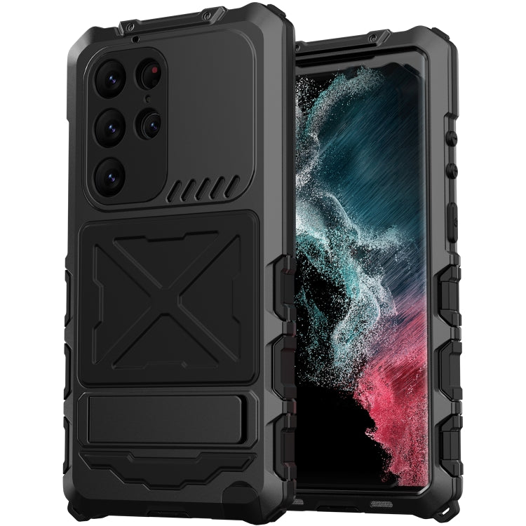 For Samsung Galaxy S23 Ultra 5G R-JUST Life Waterproof Dustproof Shockproof Phone Case(Black) - Galaxy S23 Ultra 5G Cases by R-JUST | Online Shopping South Africa | PMC TechLife | Buy Now Pay Later Mobicred