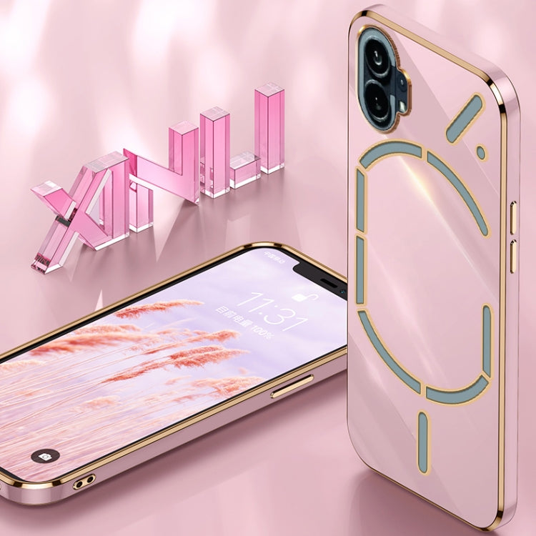 For Nothing Phone 1 XINLI Straight Edge 6D Electroplate TPU Phone Case(Black) - free shipping - PMC TechLife - Order now!
