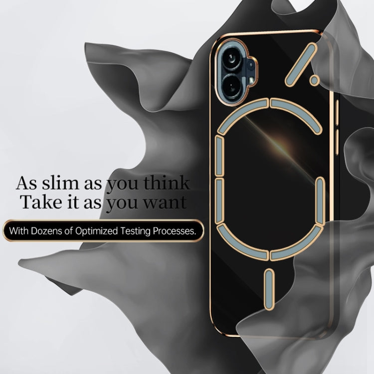 For Nothing Phone 1 XINLI Straight Edge 6D Electroplate TPU Phone Case(Black) - free shipping - PMC TechLife - Order now!
