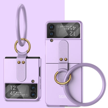 For Samsung Galaxy Z Flip4 GKK Ultrathin Integrated Shockproof Phone Case with Bracelet(Purple) - Galaxy Z Flip4 5G Cases by GKK | Online Shopping South Africa | PMC Jewellery