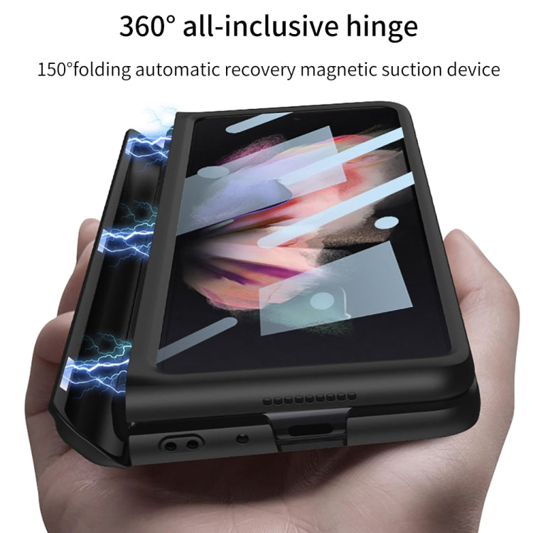 For Samsung Galaxy Z Fold3 5G GKK Full Coverage Magnetic Fold Hinge Shockproof Phone Case with Pen Slots(Grey) - Galaxy Phone Cases by GKK | Online Shopping South Africa | PMC TechLife | Buy Now Pay Later Mobicred