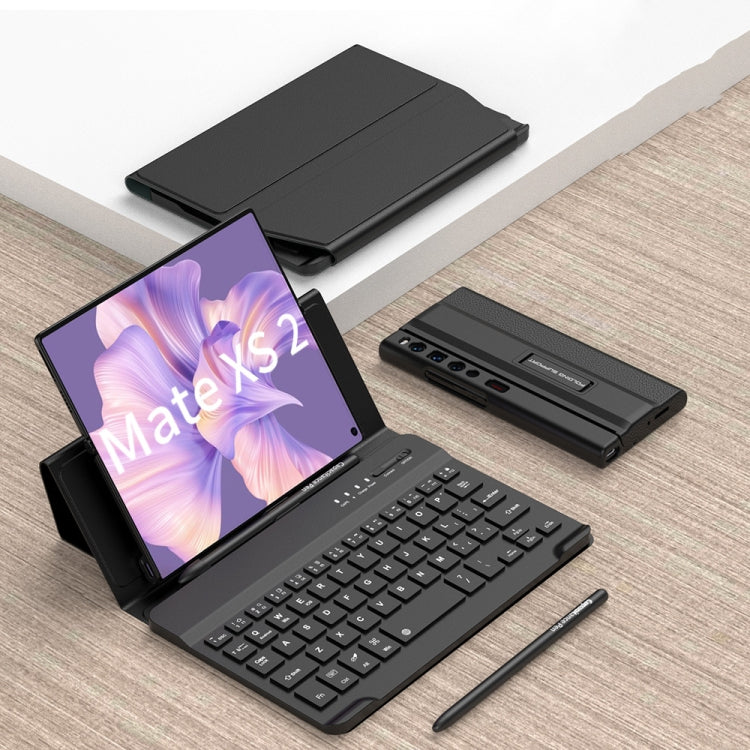 For Huawei Mate Xs 2 GKK Magnetic Folding Bluetooth Keyboard Leather Case with Pen(Black) - Huawei Keyboard by GKK | Online Shopping South Africa | PMC Jewellery