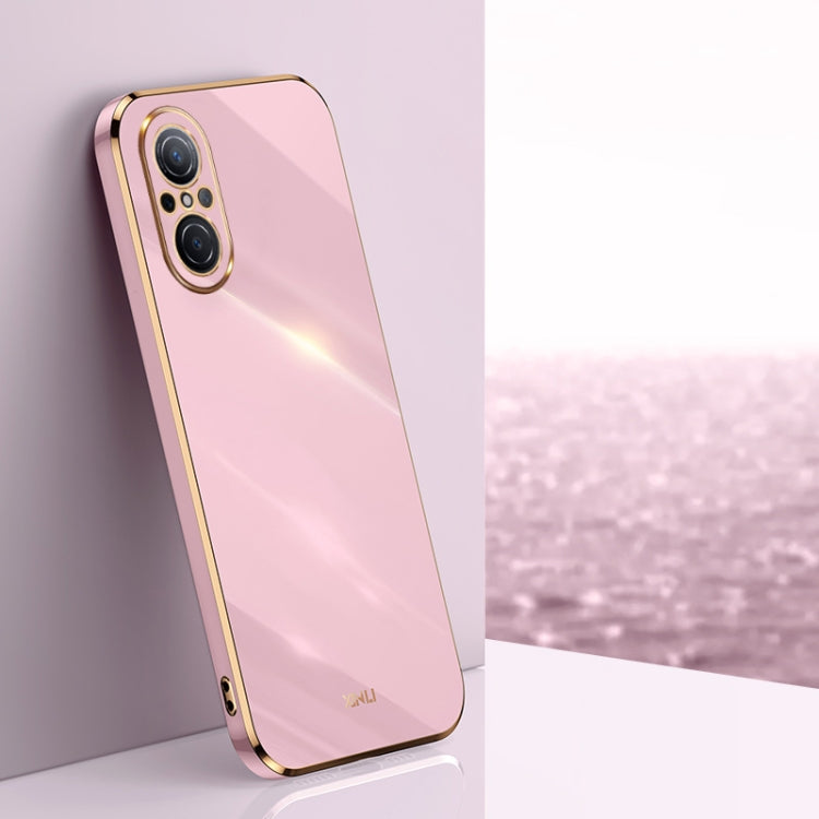 For Huawei nova 9 SE XINLI Straight Edge 6D Electroplate TPU Phone Case(Cherry Purple) - Huawei Cases by XINLI | Online Shopping South Africa | PMC TechLife | Buy Now Pay Later Mobicred