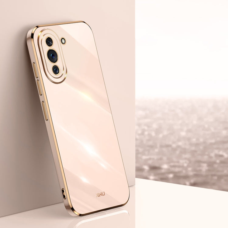 For Huawei nova 10 XINLI Straight Edge 6D Electroplate TPU Phone Case(Pink) - free shipping - PMC TechLife - Order now!