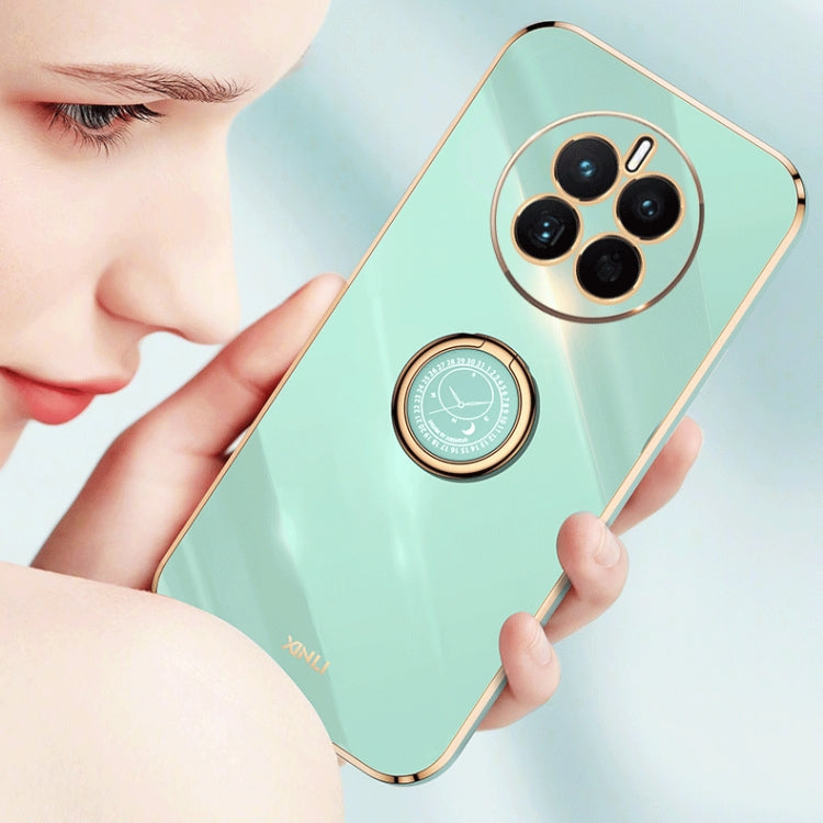 For Huawei nova 10 XINLI Straight Edge 6D Electroplate TPU Phone Case with Ring Holder(White) - free shipping - PMC TechLife - Order now!