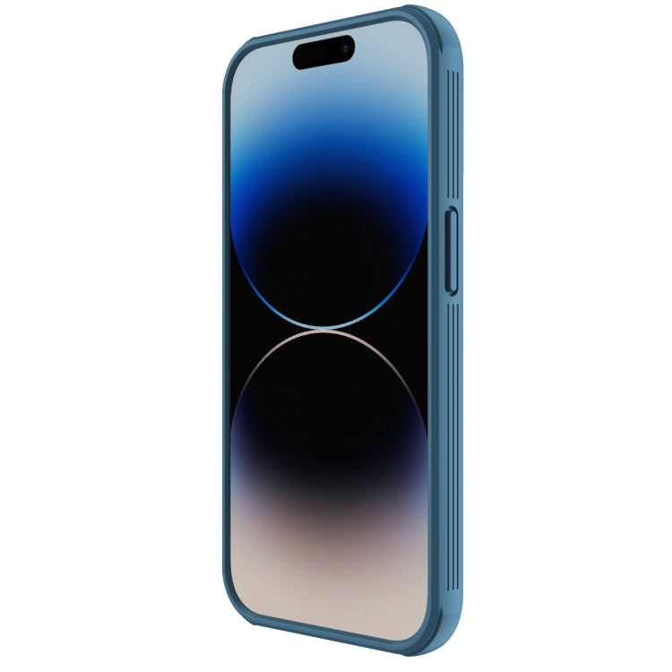 For iPhone 14 Pro Max NILLKIN CamShield S PC Phone Case(Blue) - iPhone 14 Pro Max Cases by NILLKIN | Online Shopping South Africa | PMC Jewellery | Buy Now Pay Later Mobicred