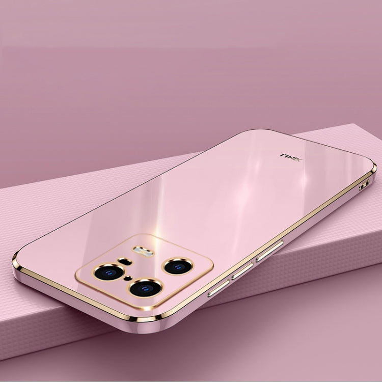 For Xiaomi 13 Pro XINLI Straight Edge 6D Electroplate TPU Phone Case with Ring Holder(Pink) - free shipping - PMC TechLife - Order now!