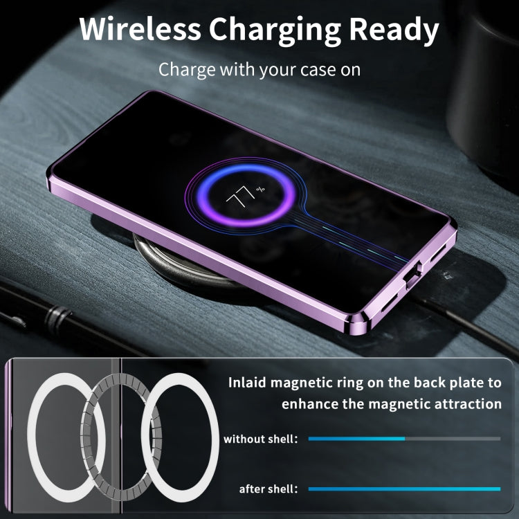 For Samsung Galaxy S23+ 5G MagSafe Magnetic Frosted Metal Phone Case(Purple) - Galaxy S23+ 5G Cases by PMC Jewellery | Online Shopping South Africa | PMC Jewellery