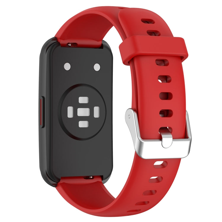 For Keep Band B5 / B4 / B4 Lite 16mm Glossy Surface Silicone Watch Band(Red) - Watch Bands by PMC TechLife | Online Shopping South Africa | PMC TechLife | Buy Now Pay Later Mobicred