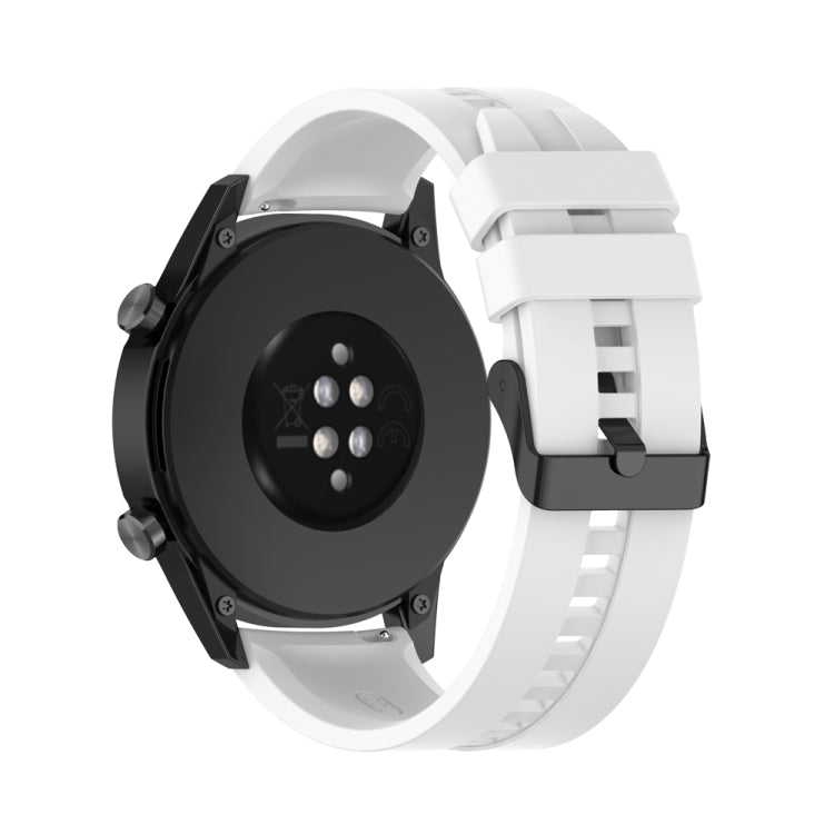For Huawei Watch Buds 22mm Silicone Black Buckle Watch Band(White) - free shipping - PMC TechLife - Order now!