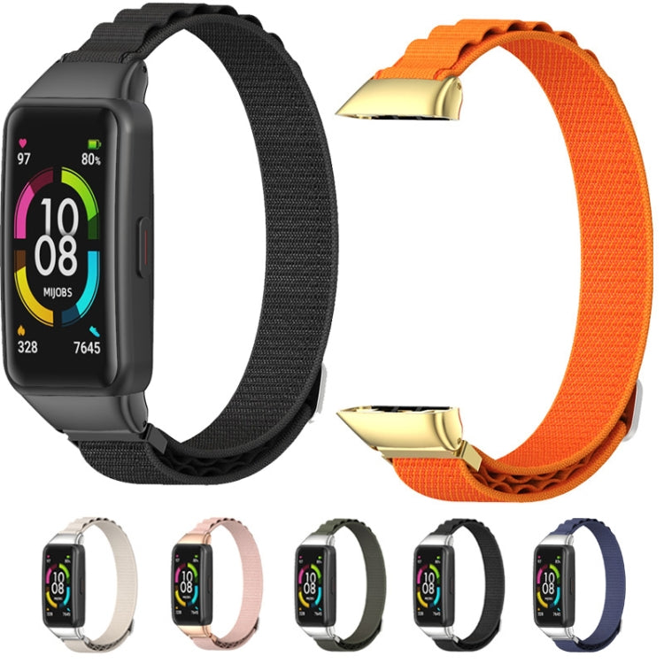 For Huawei Band 7 / 7 NFC MIJOBS Nylon Breathable Watch Band(Black Silver) - free shipping - PMC TechLife - Order now!
