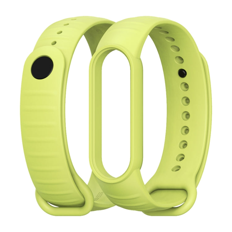 For Xiaomi Mi Band 7 / 6 / 5 MIJOBS Ripple Texture TPU Watch Band(Grass Green) - Watch Bands by MIJOBS | Online Shopping South Africa | PMC TechLife | Buy Now Pay Later Mobicred