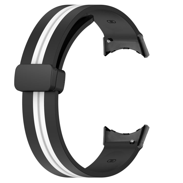 For Google Pixel Watch Two-color Folding Buckle Silicone Watch Band(Black White) - free shipping - PMC TechLife - Order now!