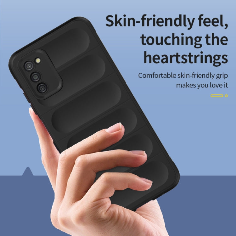 For Samsung Galaxy A03s India Version Magic Shield TPU + Flannel Phone Case(Dark Green) - free shipping - PMC TechLife - Order now!