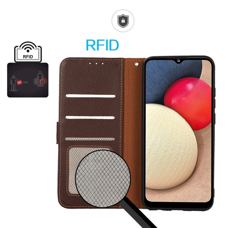 For Xiaomi Redmi Note 12S 4G KHAZNEH Litchi Texture Leather RFID Phone Case(Brown) - free shipping - PMC TechLife - Order now!