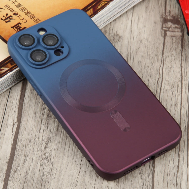 For iPhone 12 Pro Liquid TPU Silicone Gradient MagSafe Phone Case(Blue Purple) - free shipping - PMC TechLife - Order now!