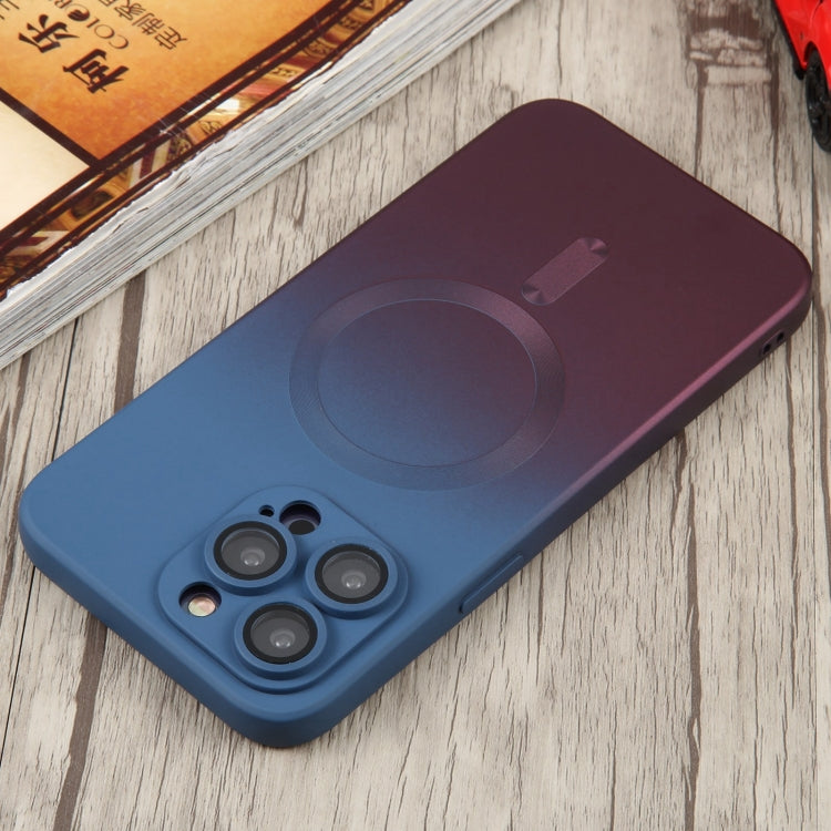 For iPhone 12 Pro Liquid TPU Silicone Gradient MagSafe Phone Case(Blue Purple) - free shipping - PMC TechLife - Order now!