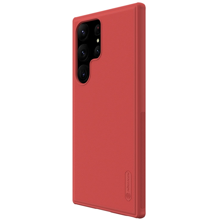 For Samsung Galaxy S23 Ultra 5G NILLKIN Super Frosted Shield Pro PC + TPU Phone Case(Red) - Galaxy S23 Ultra 5G Cases by NILLKIN | Online Shopping South Africa | PMC Jewellery