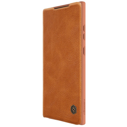 For Samsung Galaxy S23 Ultra 5G NILLKIN QIN Series Pro Sliding Camera Cover Design Leather Phone Case(Brown) - Galaxy S23 Ultra 5G Cases by NILLKIN | Online Shopping South Africa | PMC Jewellery