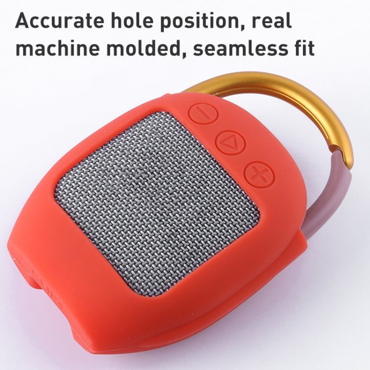 For JBL Clip 4 Wireless Bluetooth Speaker Silicone Protective Case(Red) - Protective Case by PMC Jewellery | Online Shopping South Africa | PMC Jewellery