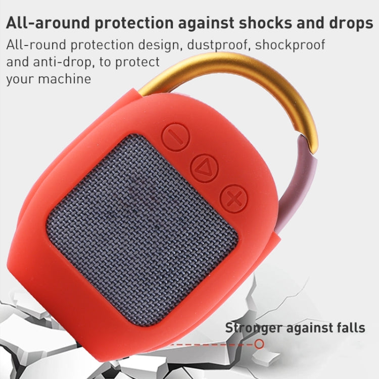 For JBL Clip 4 Wireless Bluetooth Speaker Silicone Protective Case(Black) - Protective Case by PMC TechLife | Online Shopping South Africa | PMC TechLife
