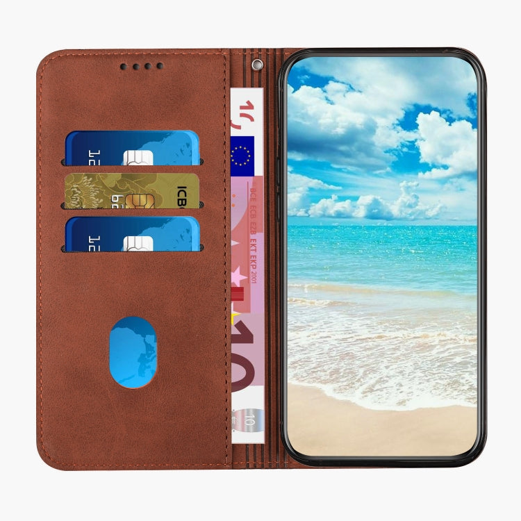 For Xiaomi Redmi Note 12 Pro+ Global / Note 12 Explorer Diamond Pattern Skin Feel Magnetic Leather Phone Case(Brown) - free shipping - PMC TechLife - Order now!