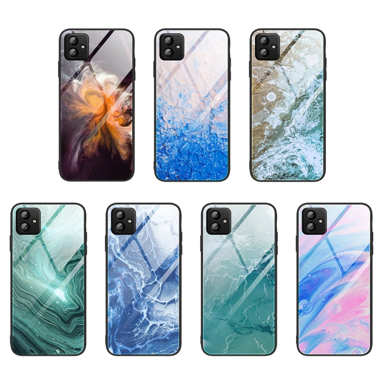For Samsung Galaxy A04 Marble Pattern Glass Phone Case(Typhoon) - free shipping - PMC TechLife - Order now!