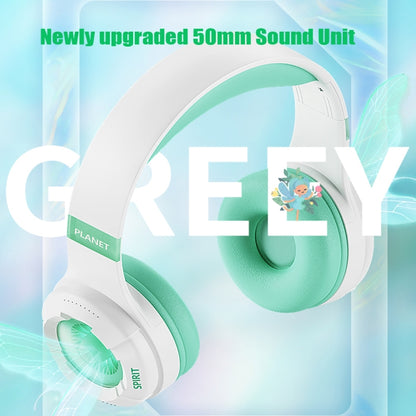 KE25 RGB Light Wireless Stereo Music Bluetooth Headset(Green) - Headset & Headphone by PMC Jewellery | Online Shopping South Africa | PMC Jewellery