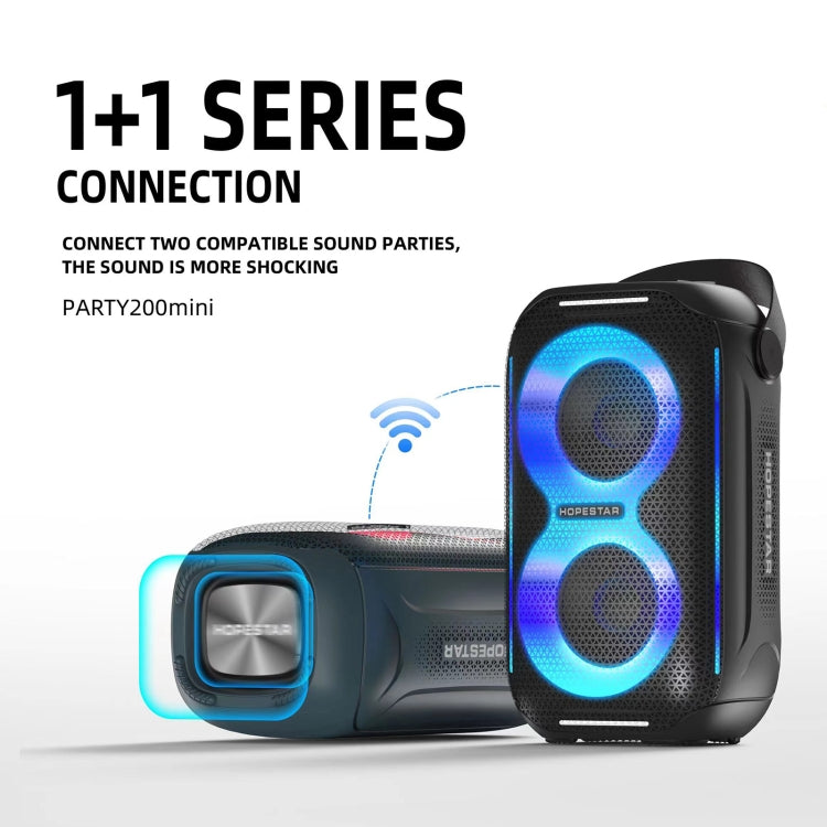 HOPESTAR Party200 mini Portable Tone Pulse RGB Light Bluetooth Speaker(Blue) - Waterproof Speaker by HOPESTAR | Online Shopping South Africa | PMC Jewellery