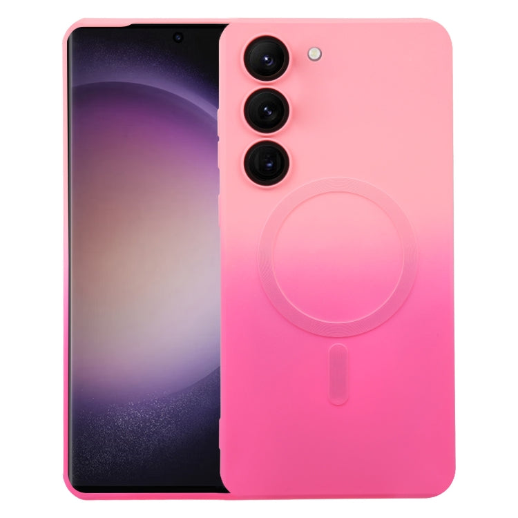 For Samsung Galaxy S22+ 5G Liquid TPU Silicone Gradient MagSafe Phone Case(Pink Red) - Galaxy S22+ 5G Cases by PMC TechLife | Online Shopping South Africa | PMC TechLife | Buy Now Pay Later Mobicred
