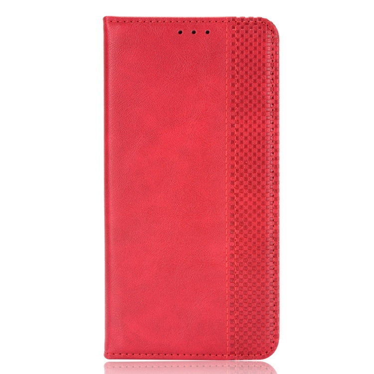 For OnePlus 11 5G Magnetic Buckle Retro Texture Leather Phone Case(Red) - OnePlus Cases by PMC Jewellery | Online Shopping South Africa | PMC Jewellery