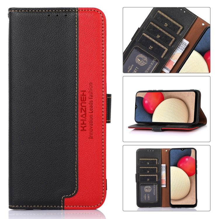 For Samsung Galaxy A24 4G KHAZNEH Litchi Texture Leather RFID Phone Case(Black) - free shipping - PMC TechLife - Order now!