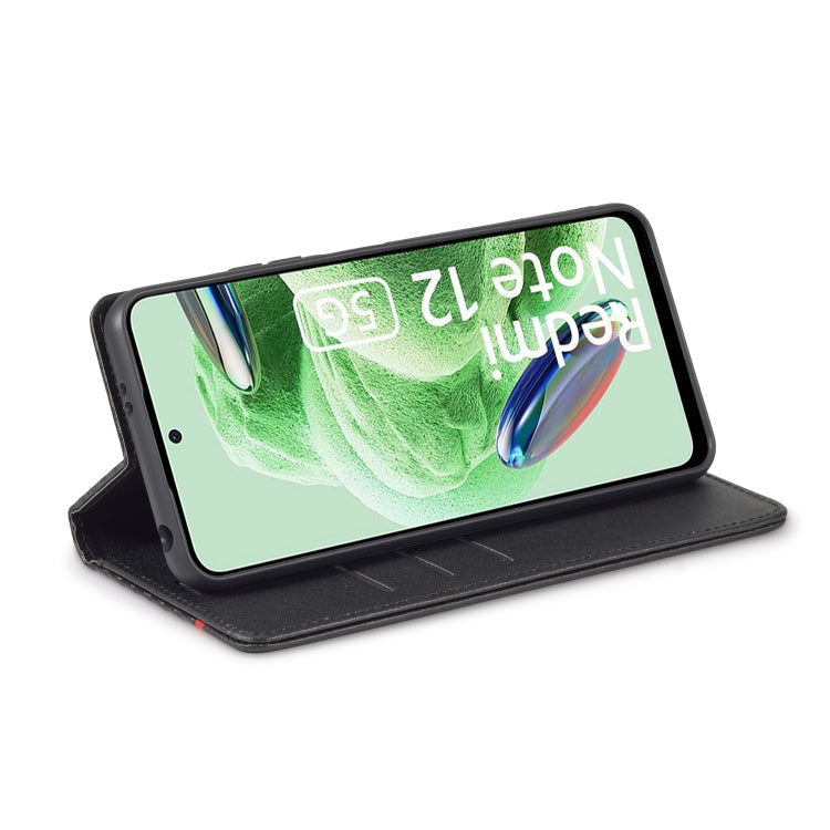 For Xiaomi Poco X5/Redmi Note 12 5G LC.IMEEKE Carbon Fiber Texture Flip Leather Phone Case(Vertical Black) - free shipping - PMC TechLife - Order now!