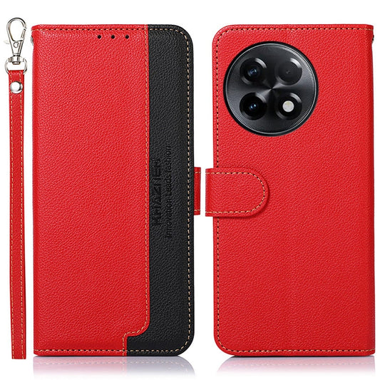 For OnePlus Ace 2 5G / 11R 5G KHAZNEH Litchi Texture Leather RFID Phone Case(Red) - OnePlus Cases by PMC Jewellery | Online Shopping South Africa | PMC Jewellery