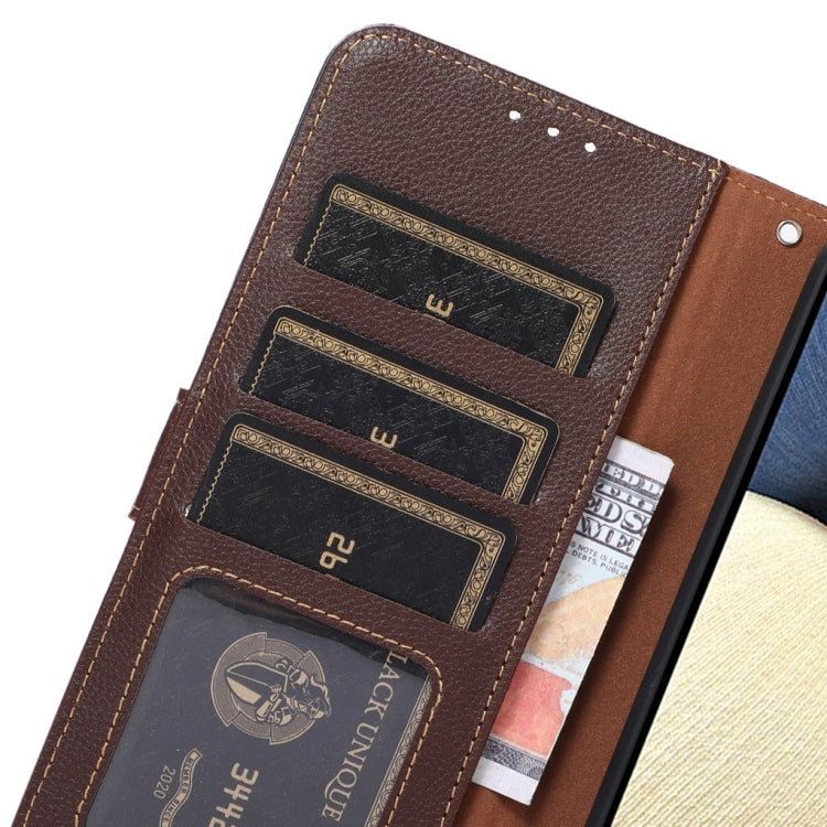 For Xiaomi Redmi 12C / Redmi 11A KHAZNEH Litchi Texture Leather RFID Phone Case(Brown) - free shipping - PMC TechLife - Order now!