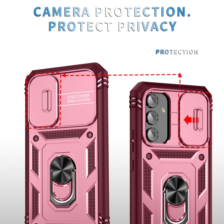 For Samsung Galaxy A54 5G Sliding Camshield TPU + PC Phone Case(Pink+Red) - free shipping - PMC TechLife - Order now!