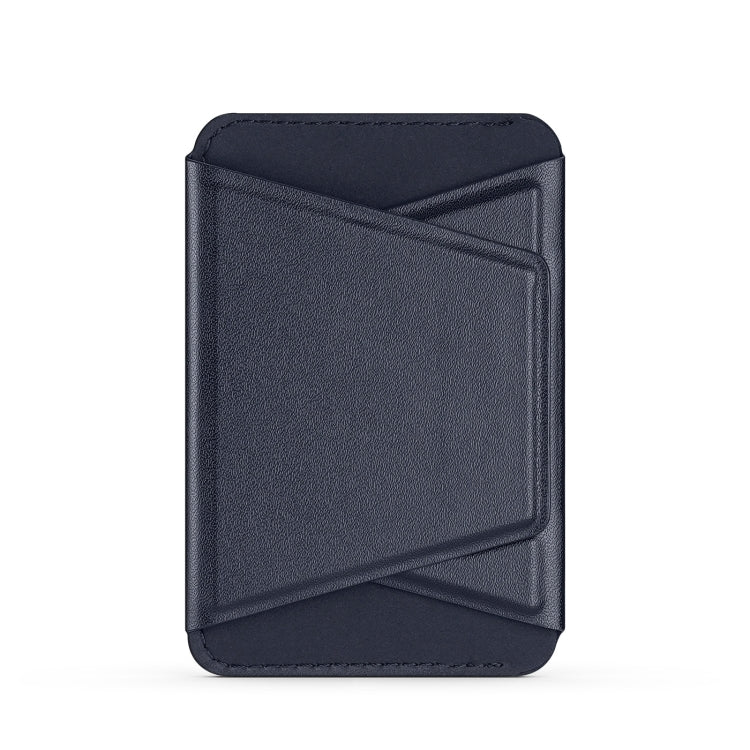 DUX DUCIS Universal Magnetic PU Leathe Card Bag With Holder(Blue) - Universal Leather Case by DUX DUCIS | Online Shopping South Africa | PMC TechLife | Buy Now Pay Later Mobicred