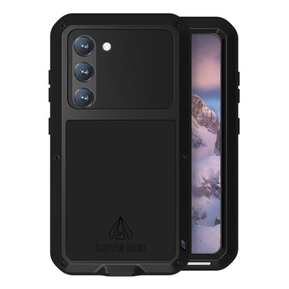 For Samsung Galaxy S23 5G LOVE MEI Metal Shockproof Life Waterproof Dustproof Phone Case(Black) - Galaxy S23 5G Cases by LOVE MEI | Online Shopping South Africa | PMC Jewellery | Buy Now Pay Later Mobicred